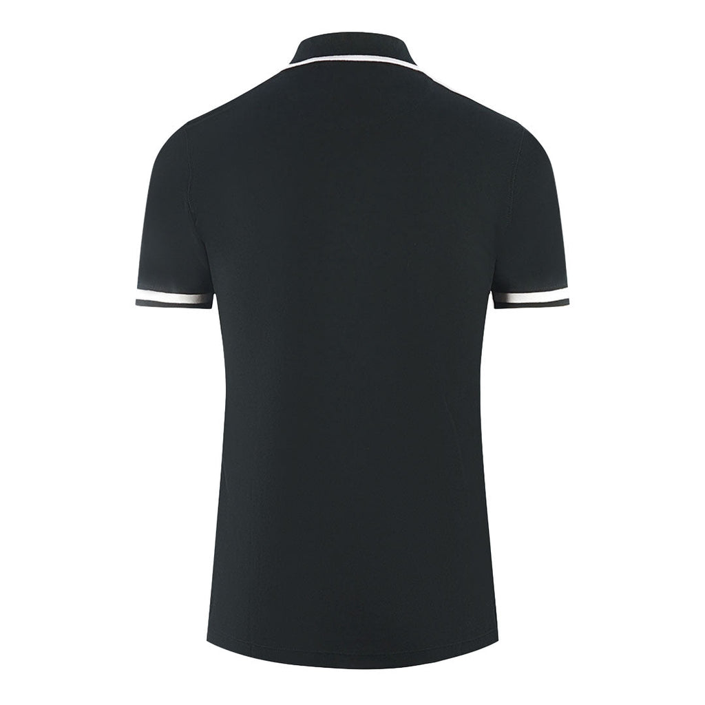 Aquascutum London Union Jack Black Polo Shirt - Style Centre Wholesale