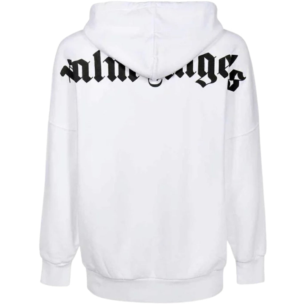 Palm Angels Classic Logo White Oversized Hoodie - Style Centre Wholesale