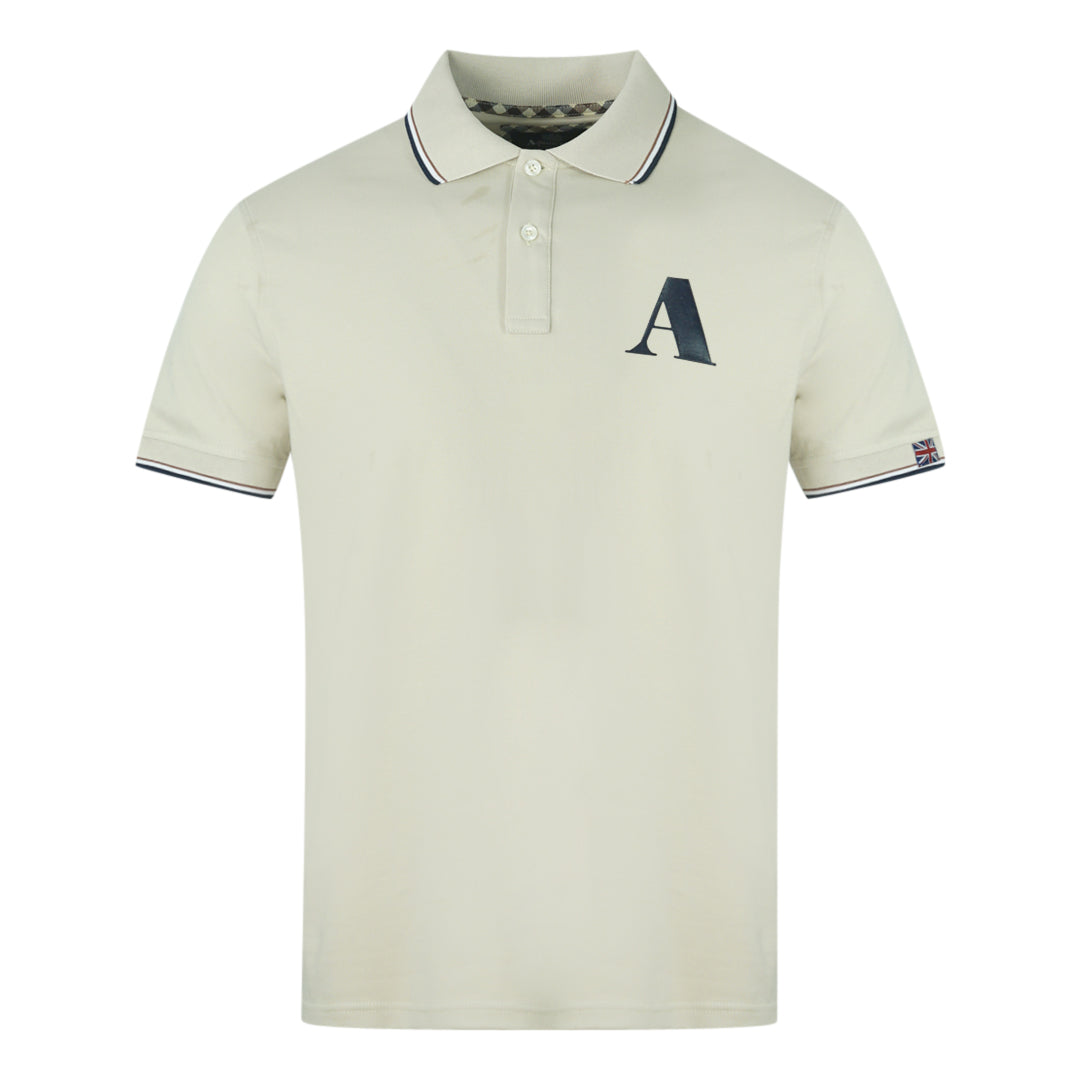 Aquascutum Logo Biege Polo Shirt