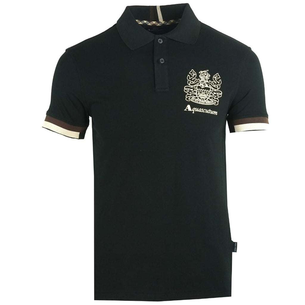Aquascutum Aldis Crestogo Black Polo shirt