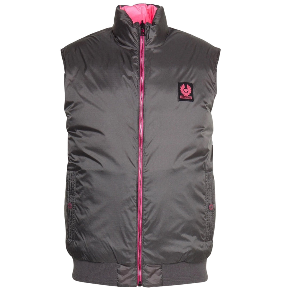 Belstaff Flash Circuit Granite Grey Reversible Down Gilet Jacket - Style Centre Wholesale
