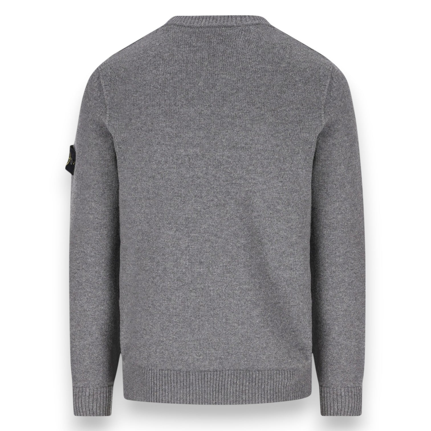 Stone Island, Cement Melange Lambswool Jumper - True Labels