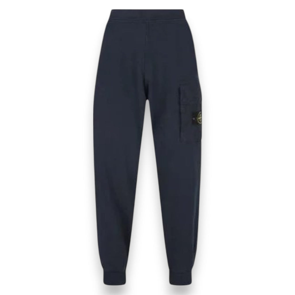 Stone Island, Navy Fleece Joggers Organic Cotton - True Labels
