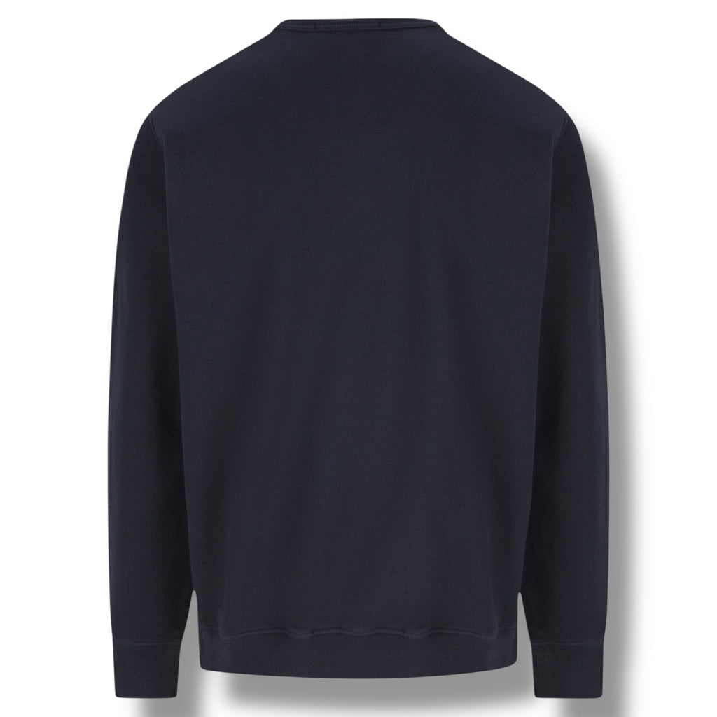 Stone Island, Navy Organic Cotton Sweatshirt - True Labels
