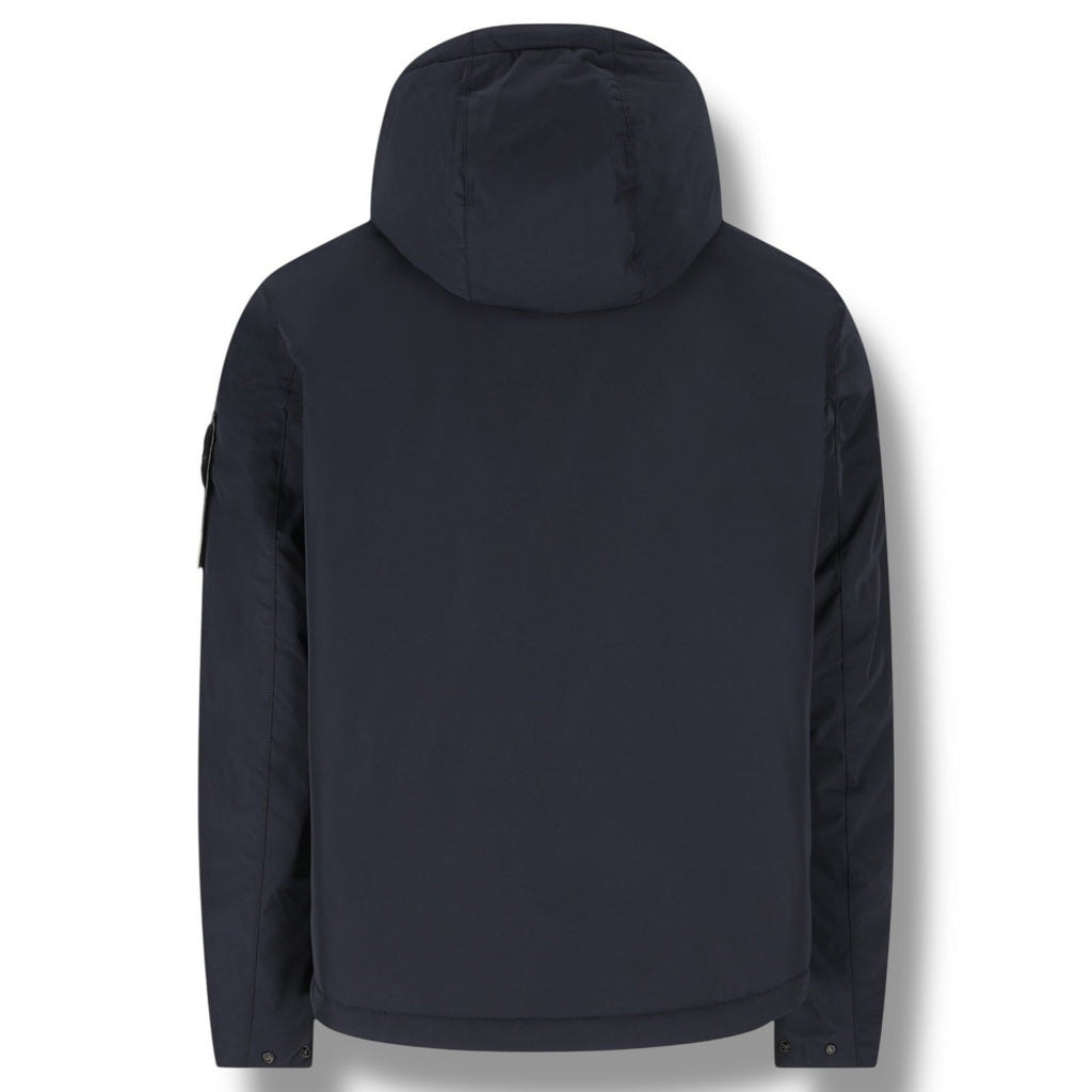 Stone Island, Navy Padded Micro Twill Jacket - True Labels