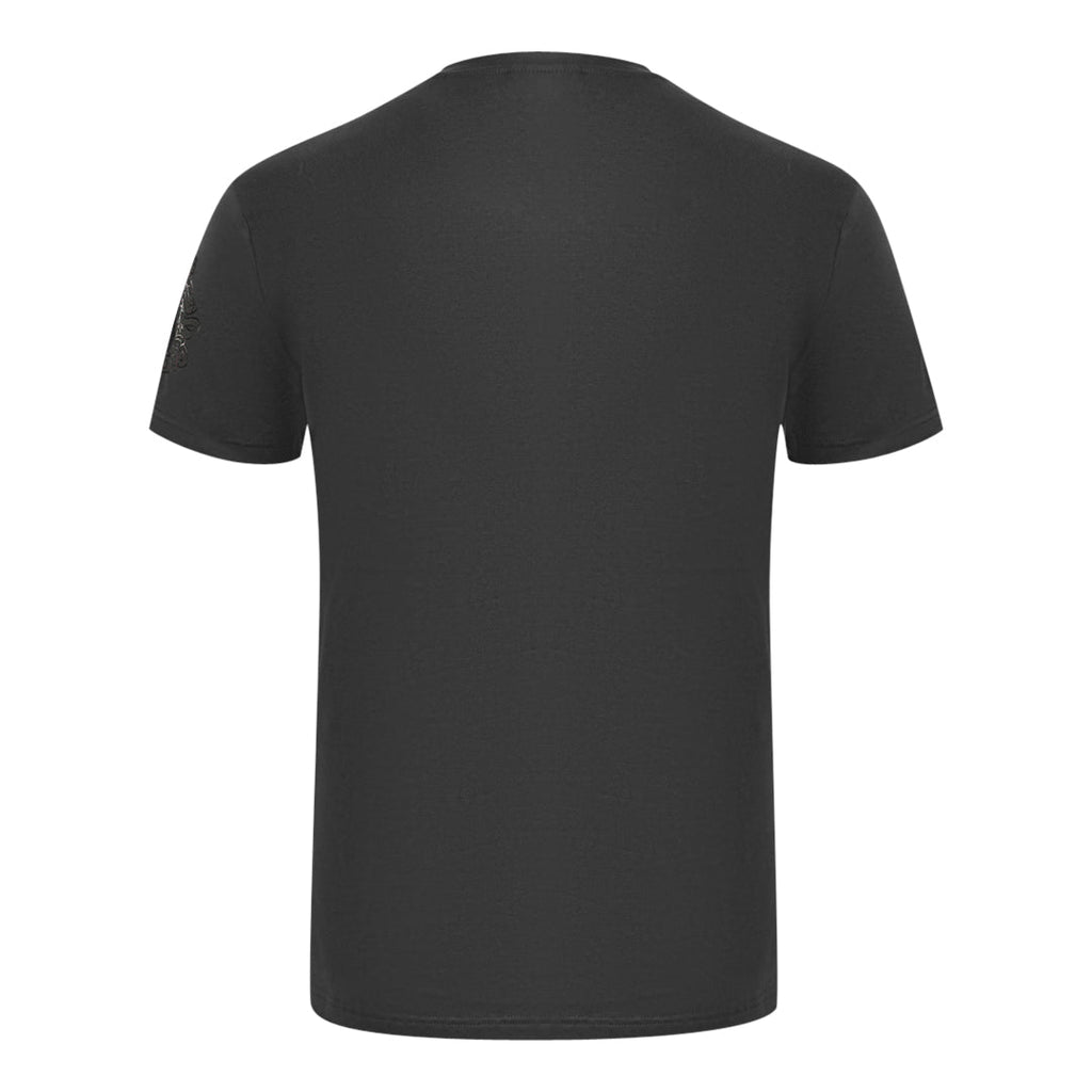 Aquascutum London Brand Logo Black T-Shirt T00323 99 - Style Centre Wholesale