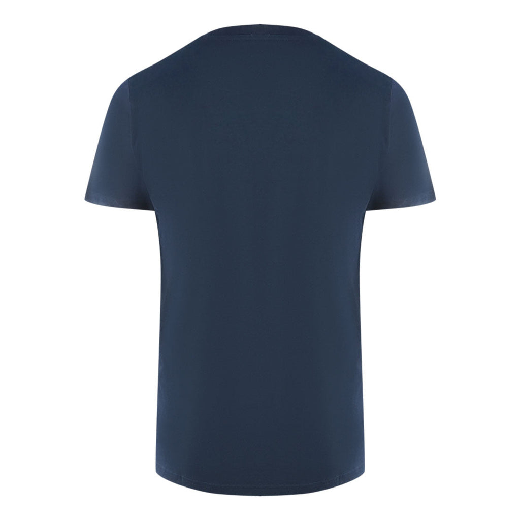 Aquascutum London Tonal Aldis Logo Navy Blue T Shirt - Style Centre Wholesale