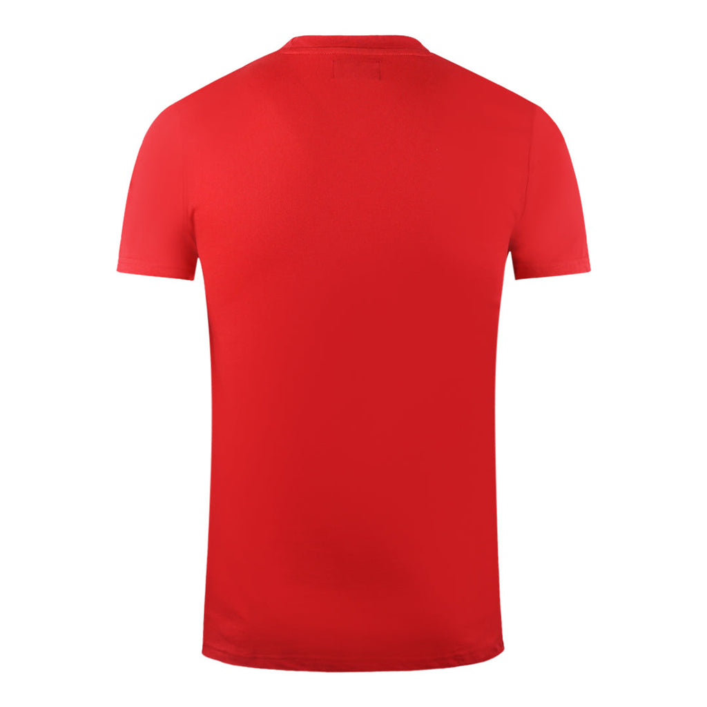 Aquascutum Large Bold London Aldis Brand Logo Red T Shirt - Style Centre Wholesale